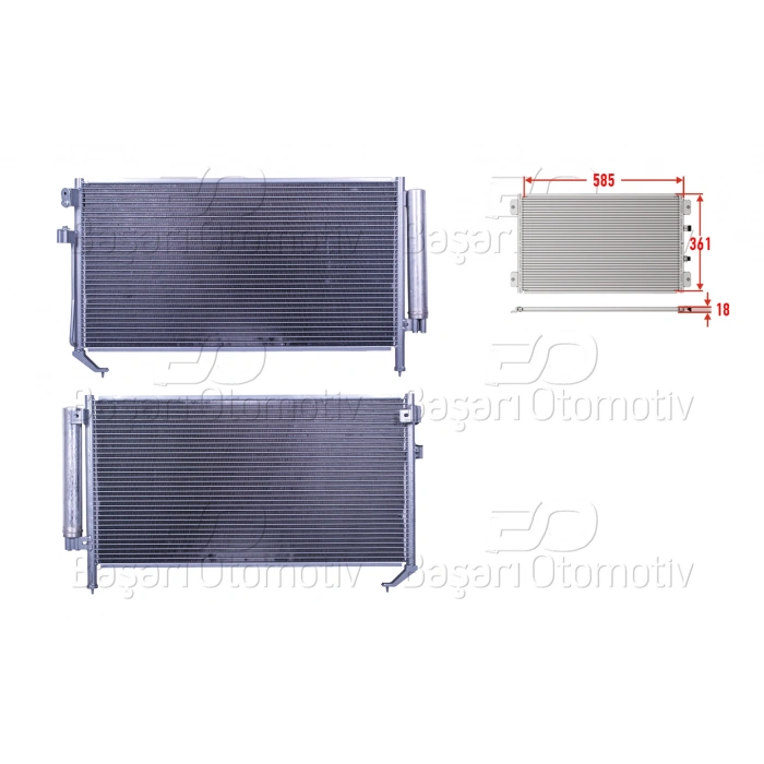 KLIMA RADYATORU 585X361X18 SUBARU FORESTER 2.0. 2.5 02>