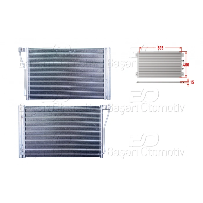 KLIMA RADYATORU 585X400X15 BMW 5 SERISI F10 10-16. 6 SERISI F06. F12. F13 11>