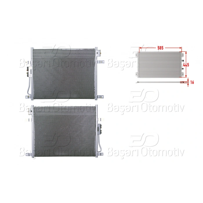 KLIMA RADYATORU 585X445X16 JEEP GRAND CHEROKEE 2.7CRD 3.1TD 4.0I 4.7I 99>