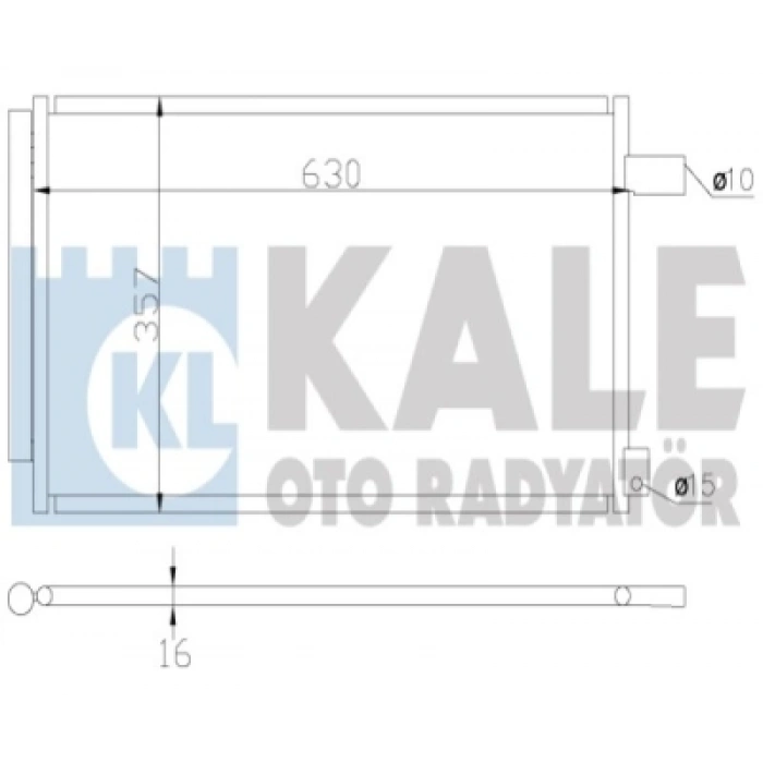 KLIMA RADYATÖRÜ 590X338X16 SX4 (EY, GY) 1.6 07-13