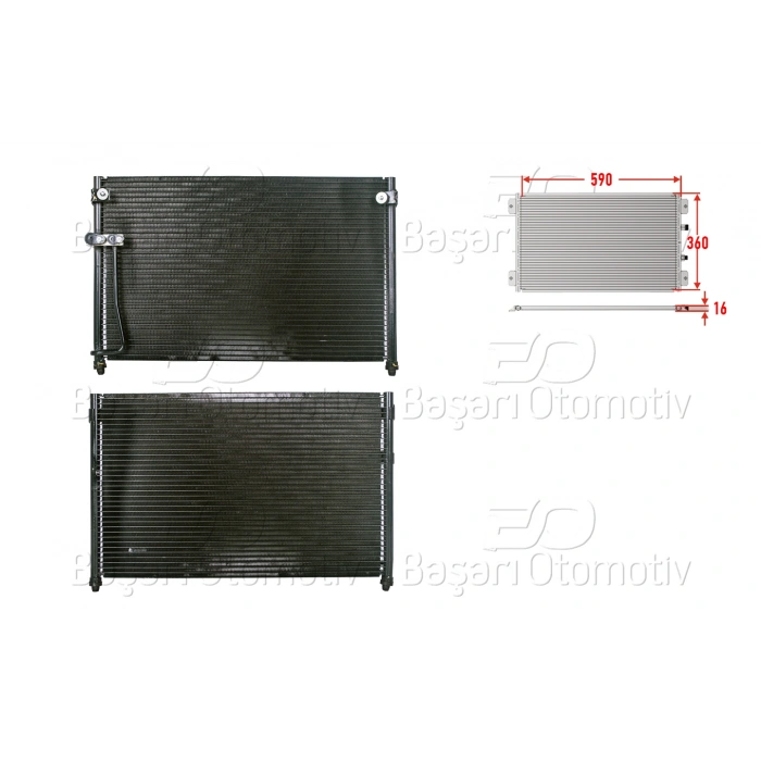 KLIMA RADYATORU 590X360X16 MAZDA 626 5 1.8 2.0 97 >