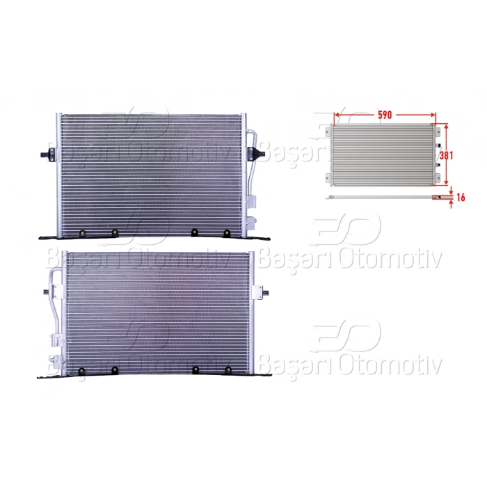 KLIMA RADYATORU 590X381X16 FORD MONDEO 1.8TD. 2.0 97-00