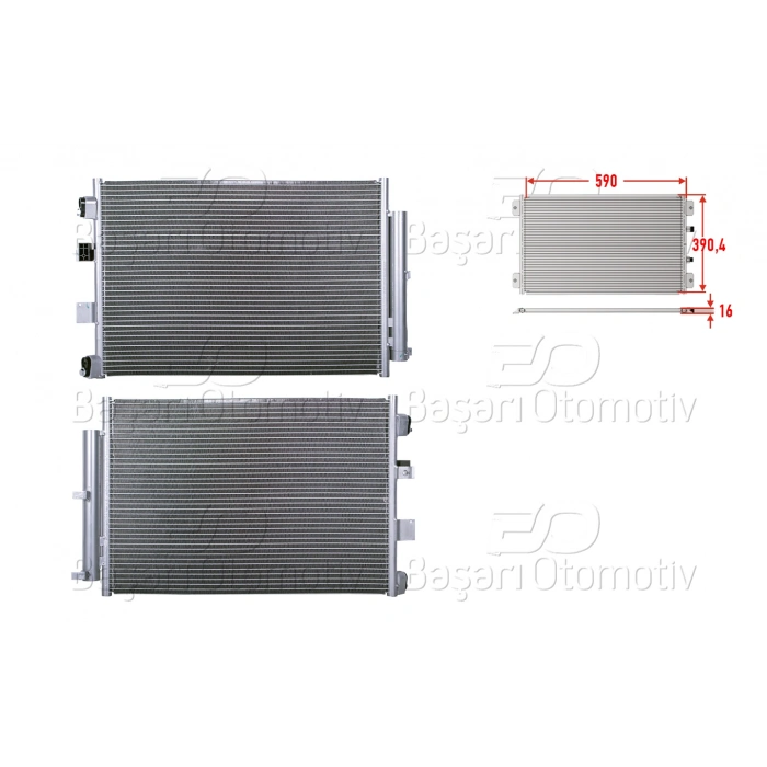 KLIMA RADYATORU 590X390,4X16 FORD TOURNEO CONNECT 1.5TDCI 1.6TDCI 13 >