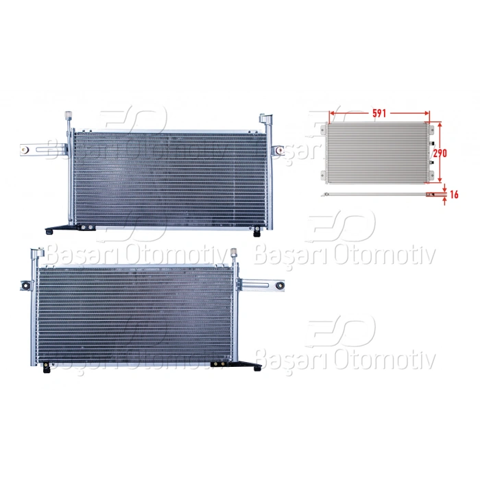 KLIMA RADYATORU 591X290X16 NISSAN MICRA 98-02