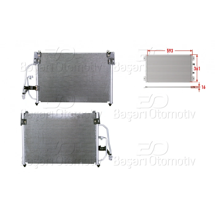 KLIMA RADYATORU 593X361X16 DAEWOO LANOS 97>