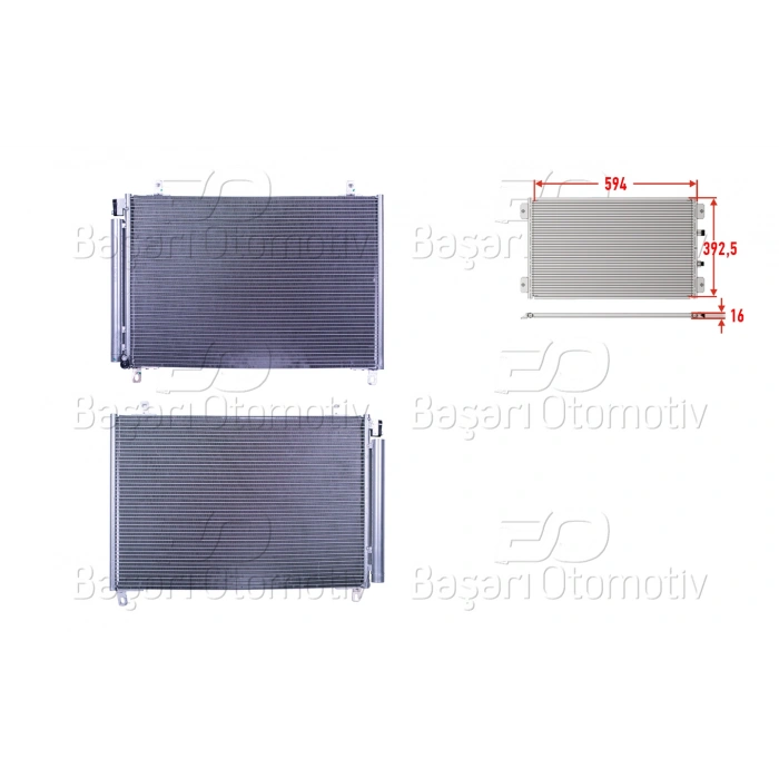 KLIMA RADYATORU 594X392,5X16 SUZUKI SWIFT V 1.0 SHVS 2017> SUZUKI SWIFT V 1.2 HYBRID 2020> SUZUKI SWIFT V 1.2 SHVS 2017>