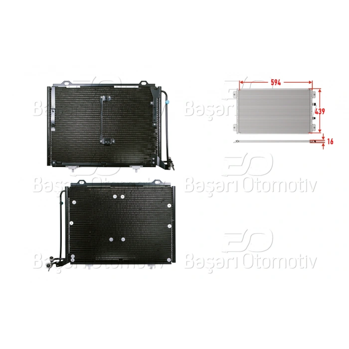 KLIMA RADYATORU 594X439X16 MERCEDES-BENZ W202 93-00
