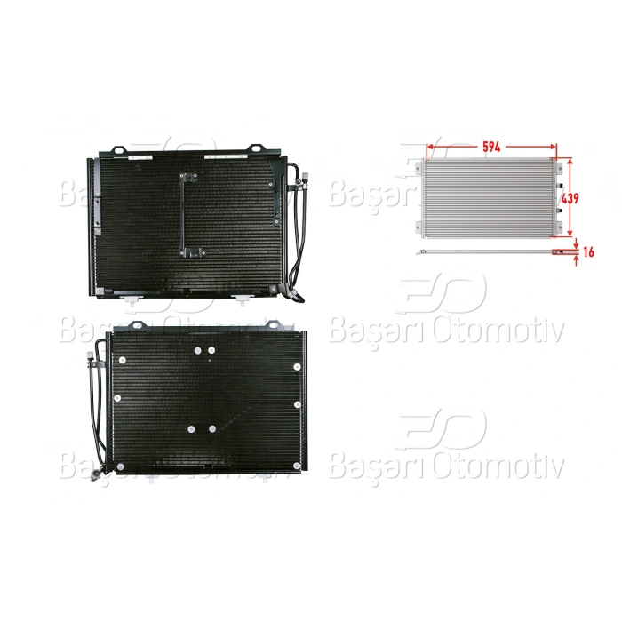 KLIMA RADYATORU 594X439X16 MERCEDES-BENZ W202 C200D. C220D 96-00