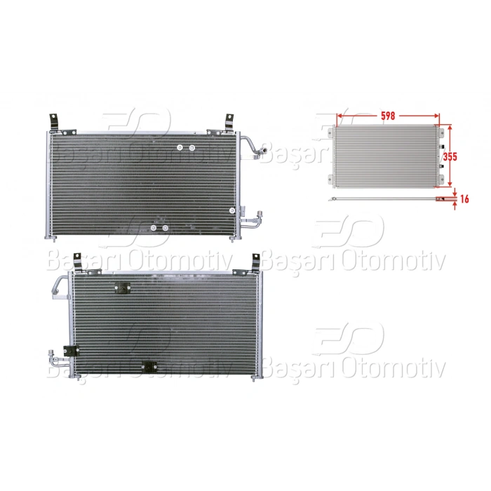 KLIMA RADYATORU 598X355X16 DAEWOO NEXIA 96>