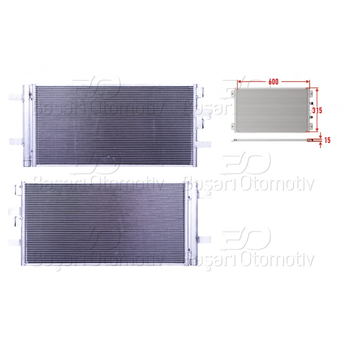 KLIMA RADYATORU 600X315X15 MINI COOPER F56. F55. CLUBMAN F54. CABRIO F5713-19 610*310