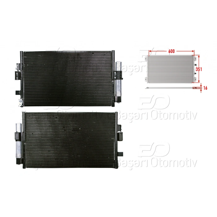 KLIMA RADYATORU 600X351X16 FORD FOCUS 3 1.0 2012-2017