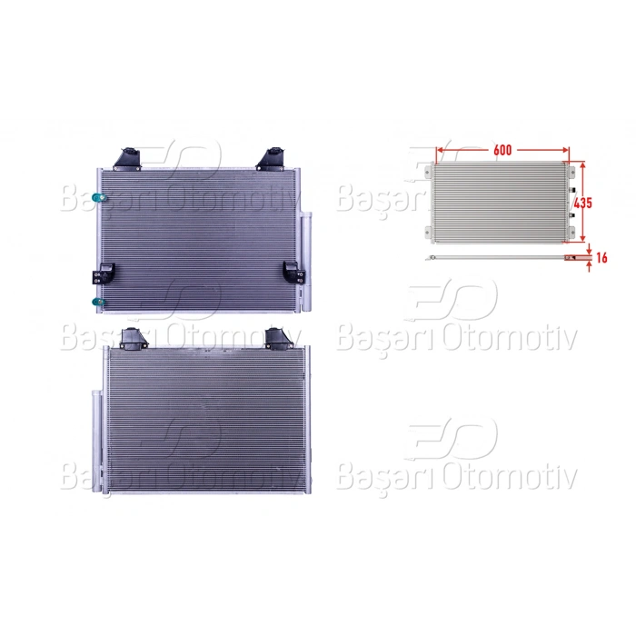 KLIMA RADYATORU 600X435X16 TOYOTA HILUX 05>