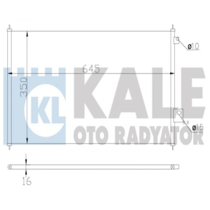 KLIMA RADYATÖRÜ 608X348X16 CIVIC (ES) 1.4:1.6 01-05