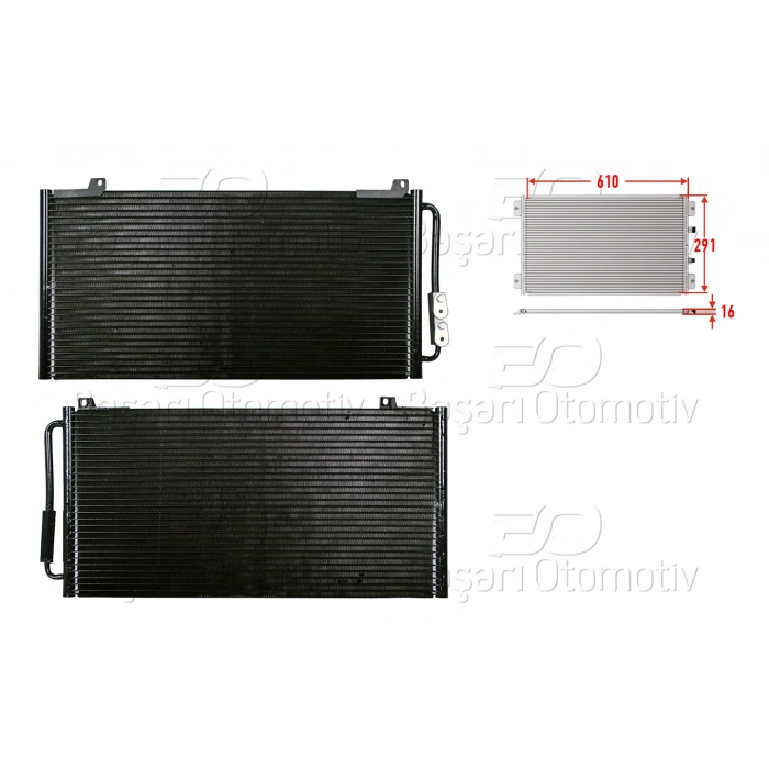 KLIMA RADYATORU 610X291X16 ROVER 200 400 95-05