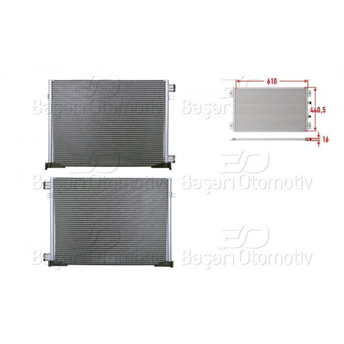 KLIMA RADYATORU 610X440,5X16 RENAULT TRAFIC 2 BOX VIVARO 2.0 06 >