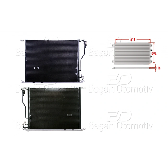 KLIMA RADYATORU 619X494X16 MERCEDES-BENZ 220 98>