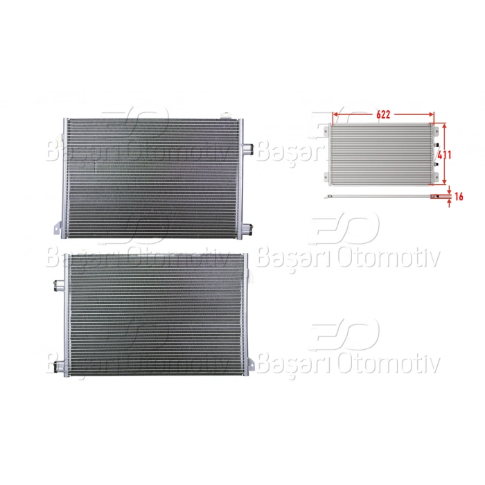 KLIMA RADYATORU 622X411X16 RENAULT CLIO 2 1.5 DCI SYMBOL 1.5 DCI THALIA 1 1.5 DCI D 01 >