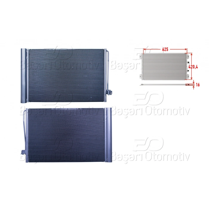 KLIMA RADYATORU 625X420,4X16 BMW 5 SERISI E60. E61. 6 SERISI E63. E64. 7 SERISI E65. E66. E67 00-10