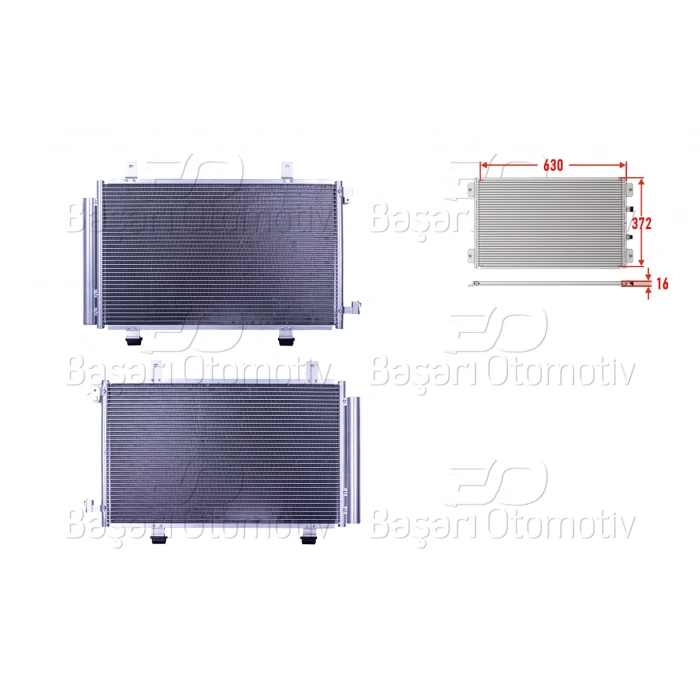 KLIMA RADYATORU 630X372X16 SUZUKI SX4 1.6. SEDICI 07>