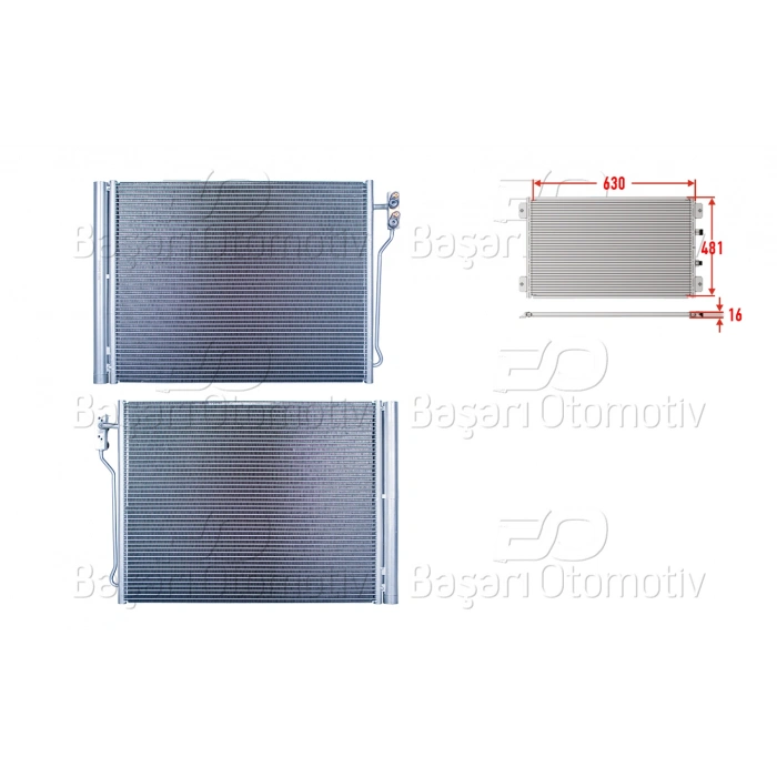 KLIMA RADYATORU 630X481X16 BMW 5 SERISI F07 GT. F10. F11 5.20-5.28 BENZINLI 10-17