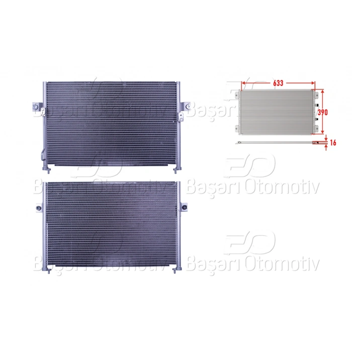 KLIMA RADYATORU 633X390X16 HYUNDAI STAREX 2.4 2.5CRDI 97-07