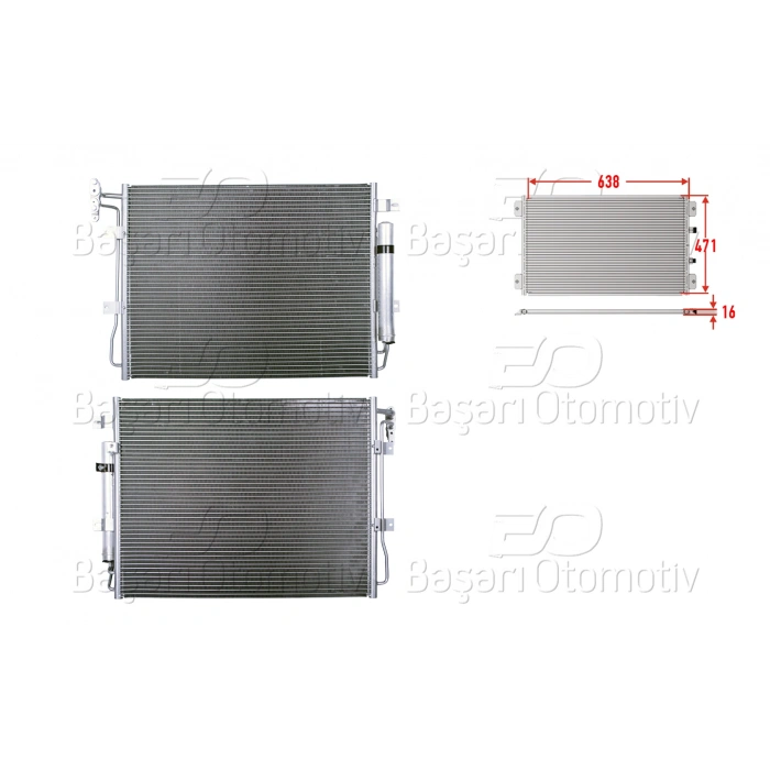 KLIMA RADYATORU 638X471X16 RANGE ROVER SPORT3.0TD. 3.6TD. 10>
