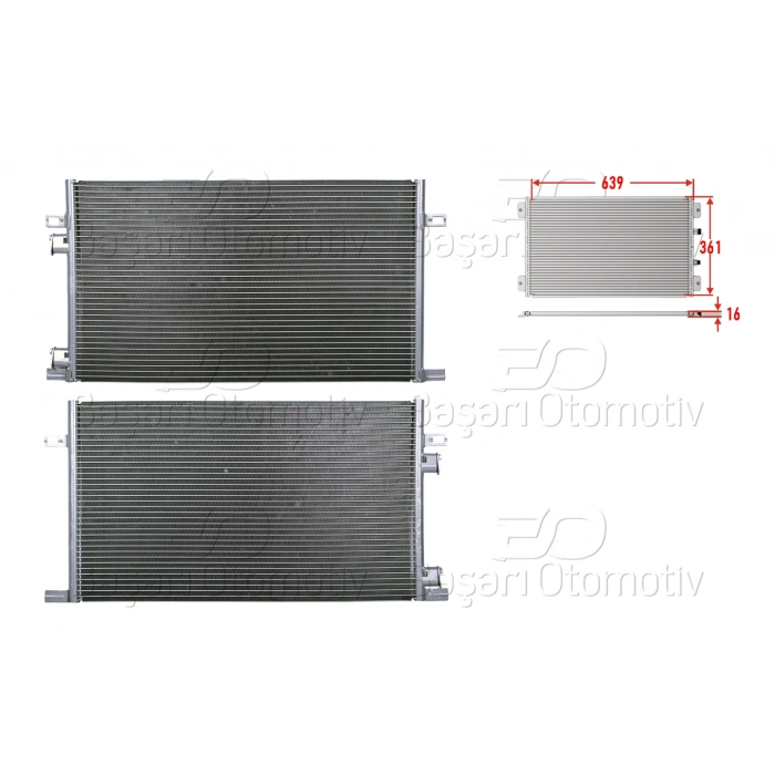 KLIMA RADYATORU 639X361X16 RENAULT LAGUNA 97-02