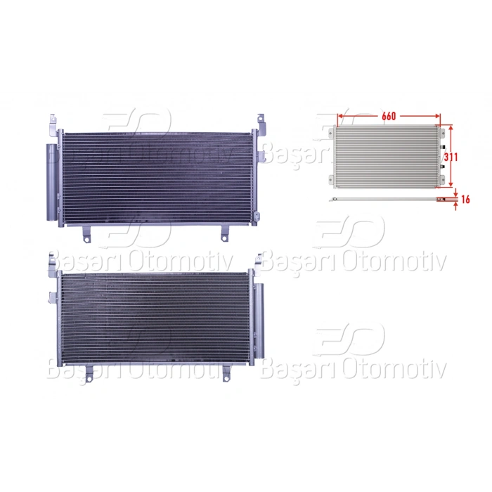 KLIMA RADYATORU 640X298X16 SUBARU FORESTER 12>