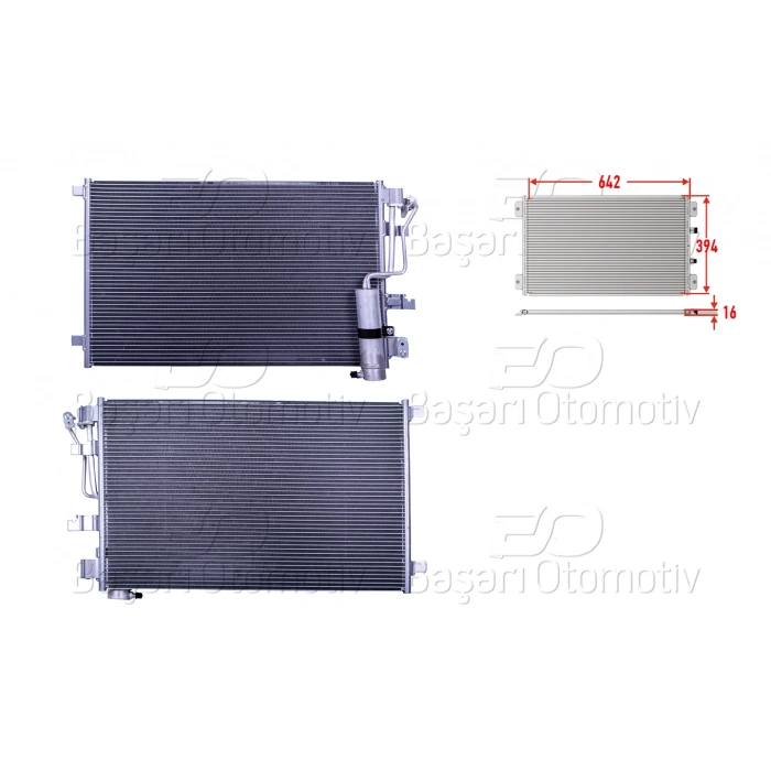 KLIMA RADYATORU 642X394X16 NISSAN QASHQAI 2.0DCI 07>