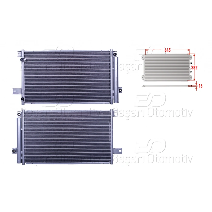 KLIMA RADYATORU 645X382X16 TOYOTA AVENSIS 2.0D-4D 06>