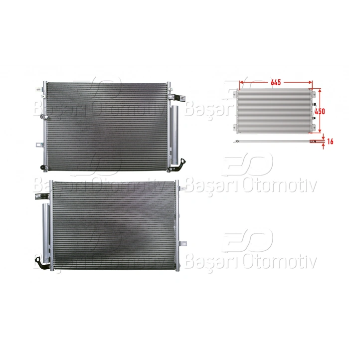 KLIMA RADYATORU 645X450X16 JEEP CHEROKEE 2.0 2.2CRD 2.4 3.2V6 13 >