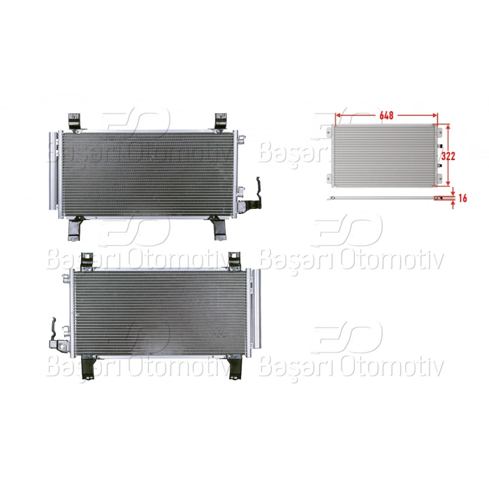 KLIMA RADYATORU 648X322X16 MAZDA6 03>