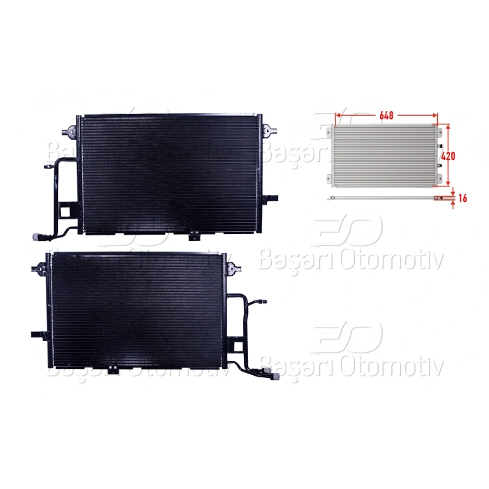 KLIMA RADYATORU 648X420X16 AUDI A6 2.5 TDI 97 >