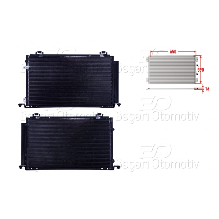 KLIMA RADYATORU 650X390X16 TOYOTA AVENSIS 2.0 BENZINLI 03-08