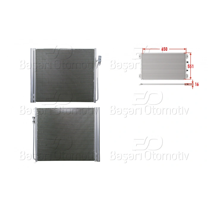 KLIMA RADYATORU 650X551X16 RANGE ROVER 4.2. 4.4 05>