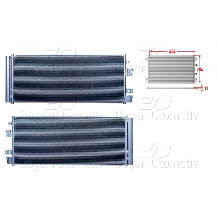 KLIMA RADYATORU 654X284X12 OPEL CORSA E 1.0 1.2 1.3 CDTI 1.4 1.4 LPG 1.4 TURBO 1.6 TURBO 14 >