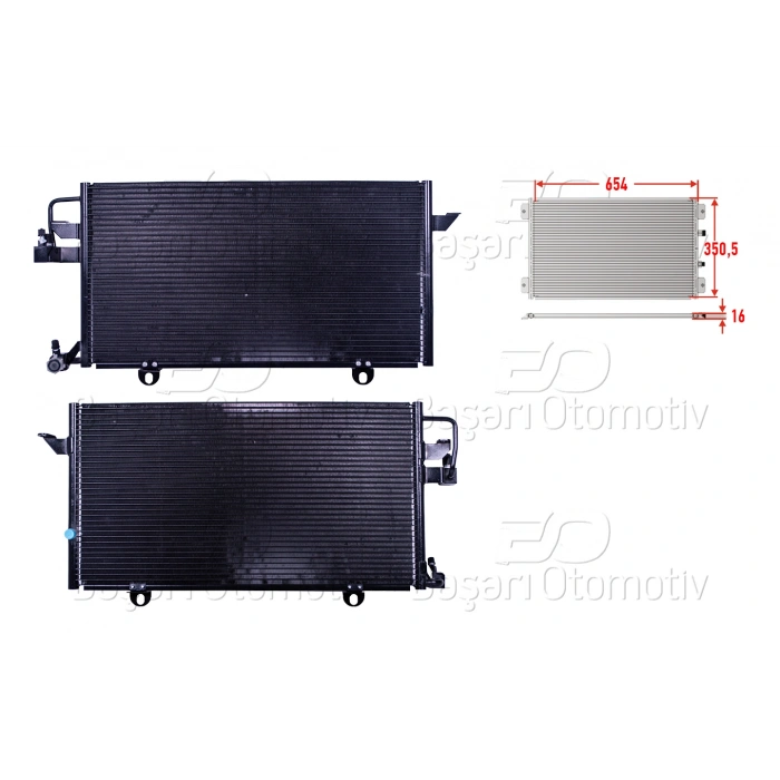 KLIMA RADYATORU 654X350,5X16 AUDI A80 1.6 E 2.0 E 2.6 2.8 91 >