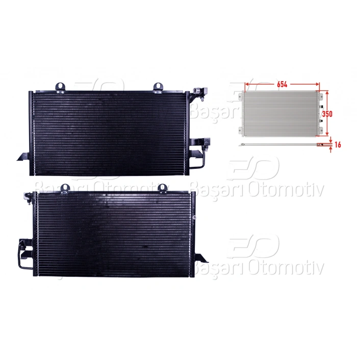 KLIMA RADYATORU 654X350X16 AUDI A80 A6 1.9 TDI 91 >