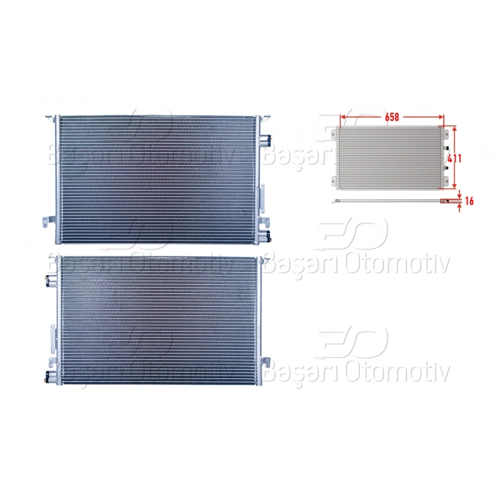 KLIMA RADYATORU 658X411X16 OPEL VECTRA C SIGNUM 1.6 1.8 2.2 3.2 03 >