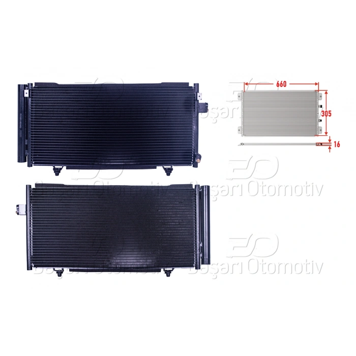 KLIMA RADYATORU 660X305X16 SUBARU IMPREZA FORESTER 1.5 1.6I 2.0 2.5AWD 08>