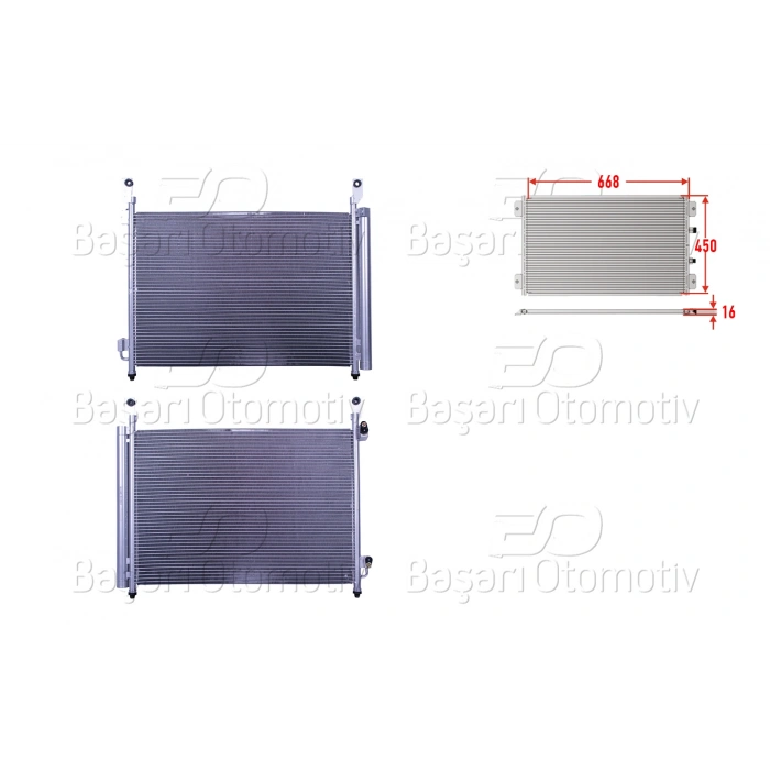 KLIMA RADYATORU 668X450X16 RENAULT KOLEOS 08>