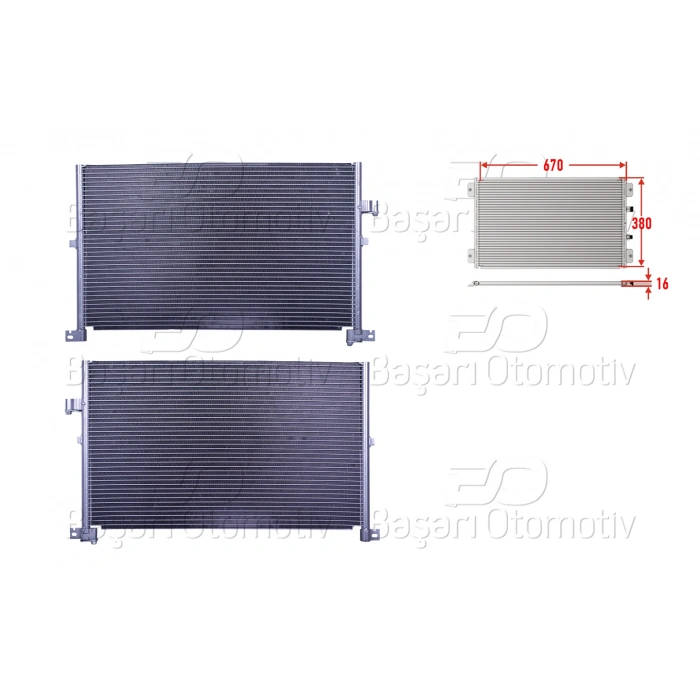 KLIMA RADYATORU 670X380X16 FORD MONDEO 02>