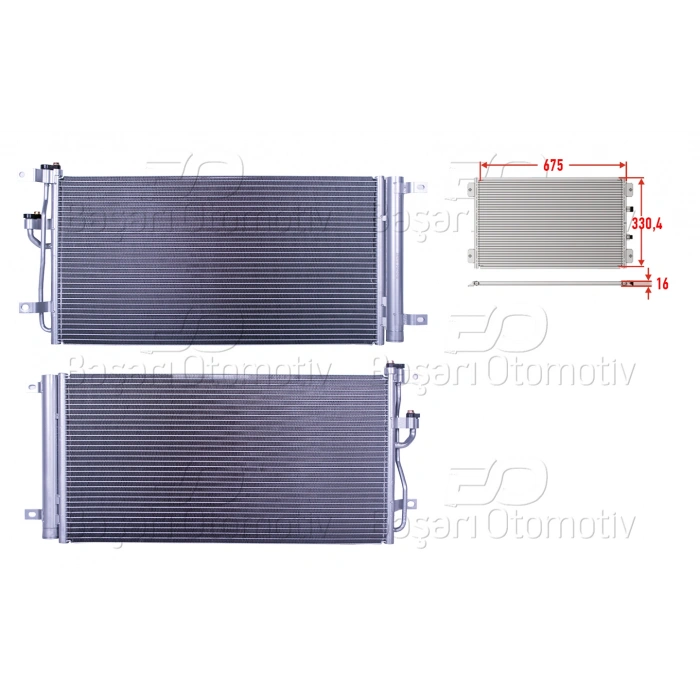 KLIMA RADYATORU 675X330,4X16 CHEVROLET CAPTIVA. ANTARA 2.0D LT. LTZ 12-15 163HP Z20D1