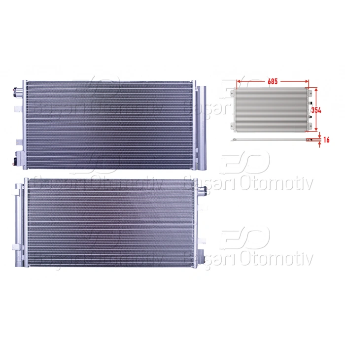 KLIMA RADYATORU 685X354X16 RENAULT MEGANE3 09>.FLUENCE 10>