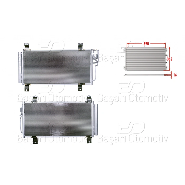 KLIMA RADYATORU 690X342X16 MAZDA6 07>