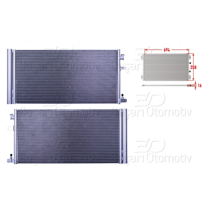 KLIMA RADYATORU 694X358X16 RENAULT FLUENCE 1.6 09>