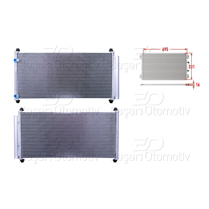 KLIMA RADYATORU 695X331X16 TOYOTA VERSO 1.6D-4D. 2.0D-4D 13>