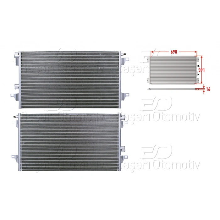 KLIMA RADYATORU 698X391X16 RENAULT LAGUNA 2 2.0 16 V 05 >