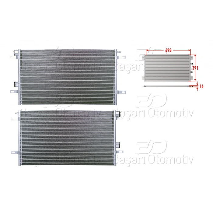 KLIMA RADYATORU 698X391X16 RENAULT LAGUNA 2 2.0 16V 01 >