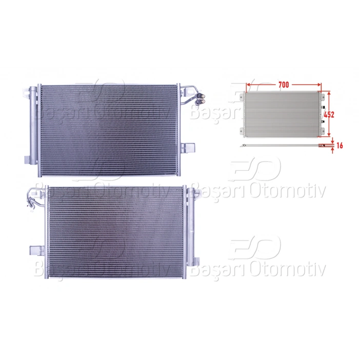 KLIMA RADYATORU 700X452X16 VW T6 2.0 TDI 2.0 BTDI 09 >